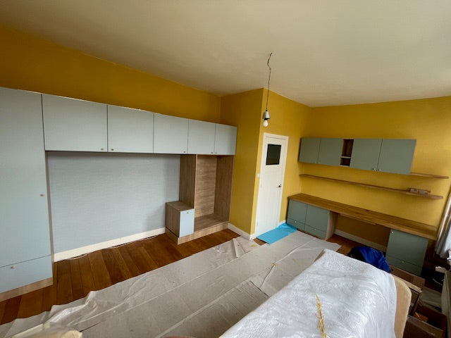 Maatwerk Studeerkamer in Rotterdam – Kastenwand, Bureau en Logeerfunctie