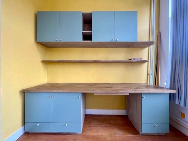 Maatwerk Studeerkamer in Rotterdam – Kastenwand, Bureau en Logeerfunctie